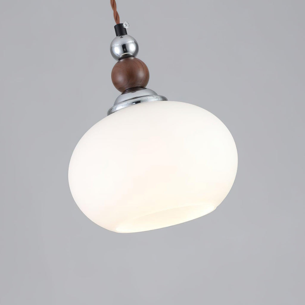 Yisi Po Pendant Lamp | Black Walnut & Glass | 18cm Diameter