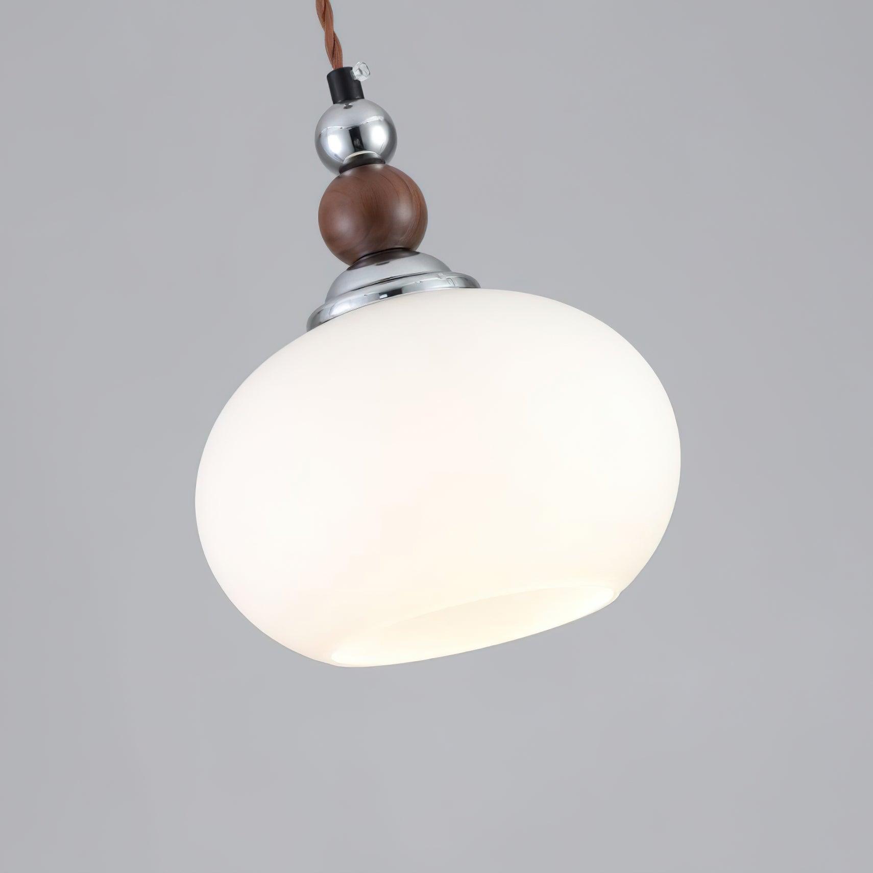 Yisi Po Pendant Lamp | Black Walnut & Glass | 18cm Diameter
