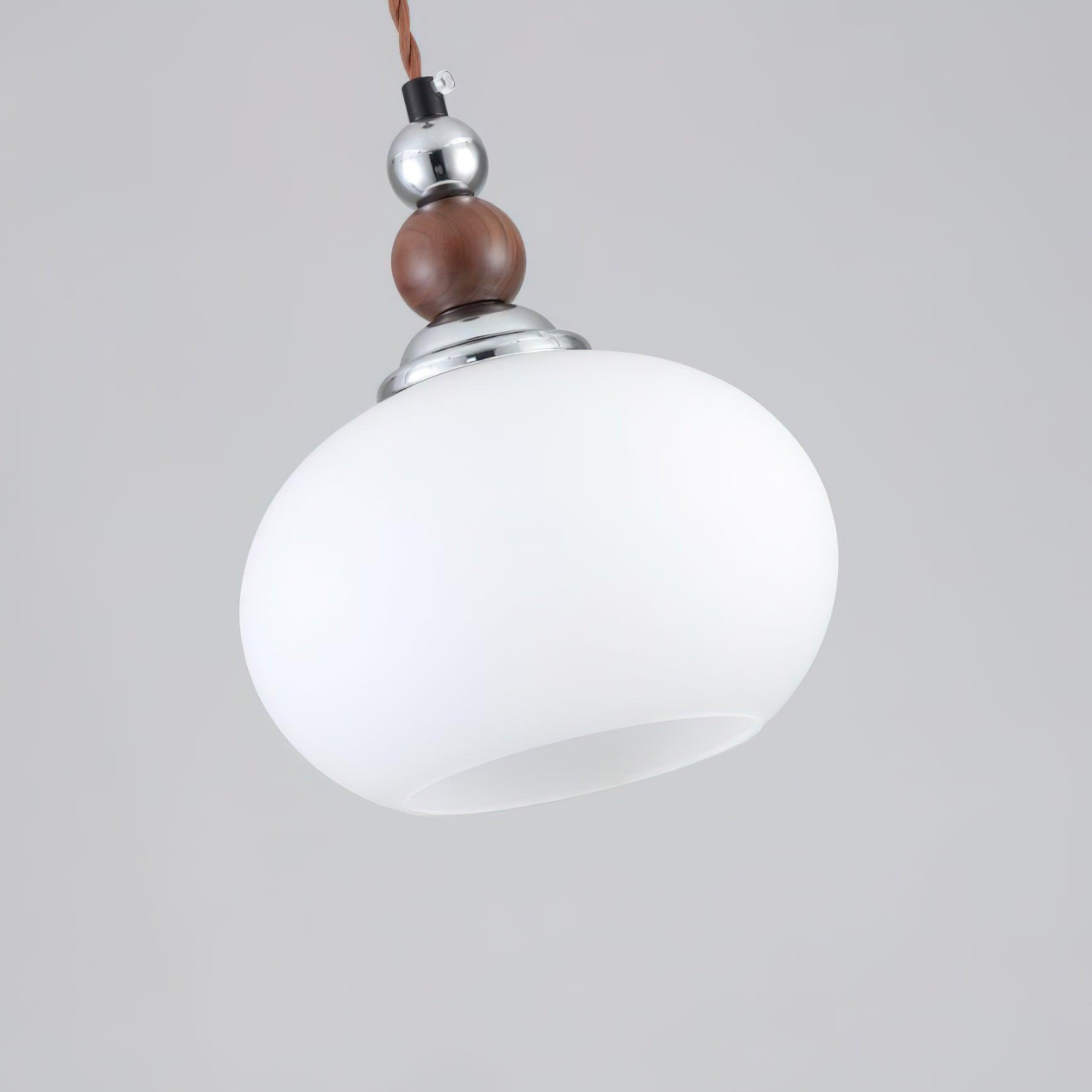 Yisi Po Pendant Lamp | Black Walnut & Glass | 18cm Diameter