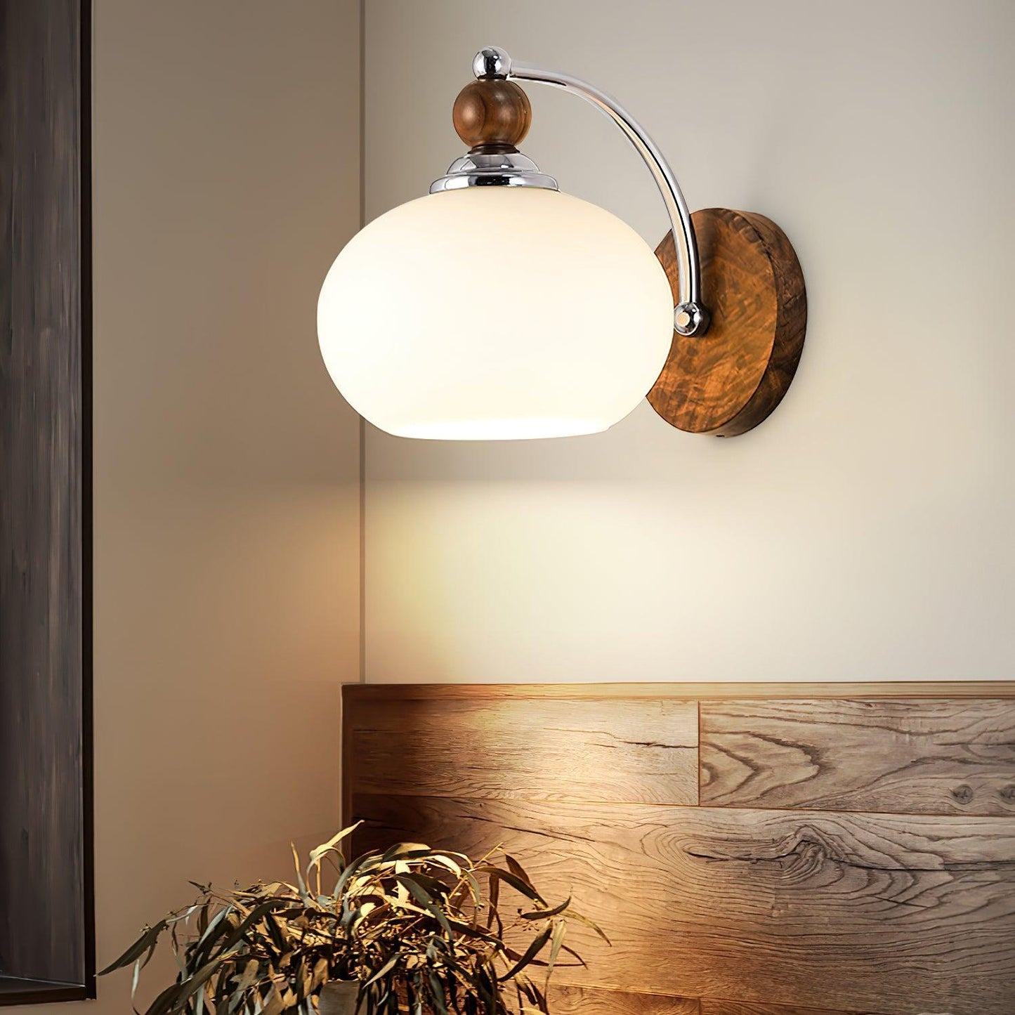 Yisi Po Wall Lamp | Black Walnut & Iron | Set of 2