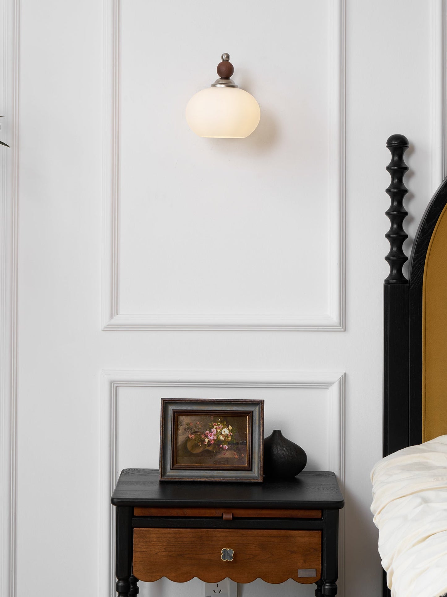 Yisi Po Wall Lamp | Black Walnut & Iron | Set of 2