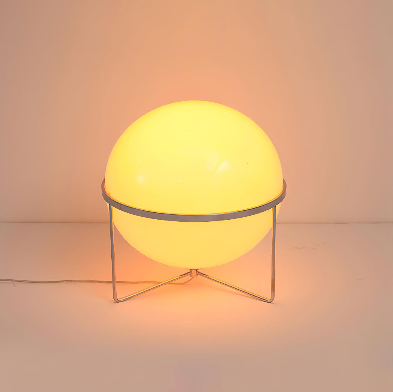 Yolk Table Lamp | Mid Century Modern Design | Silver Finish