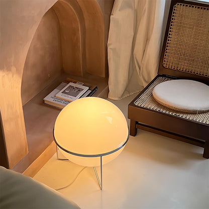 Yolk Table Lamp | Mid Century Modern Design | Silver Finish
