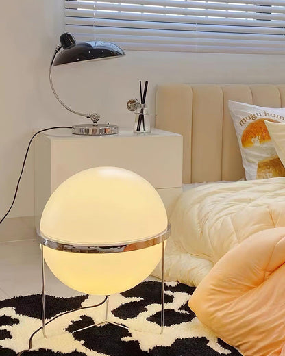 Yolk Table Lamp | Mid Century Modern Design | Silver Finish