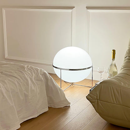 Yolk Table Lamp | Mid Century Modern Design | Silver Finish