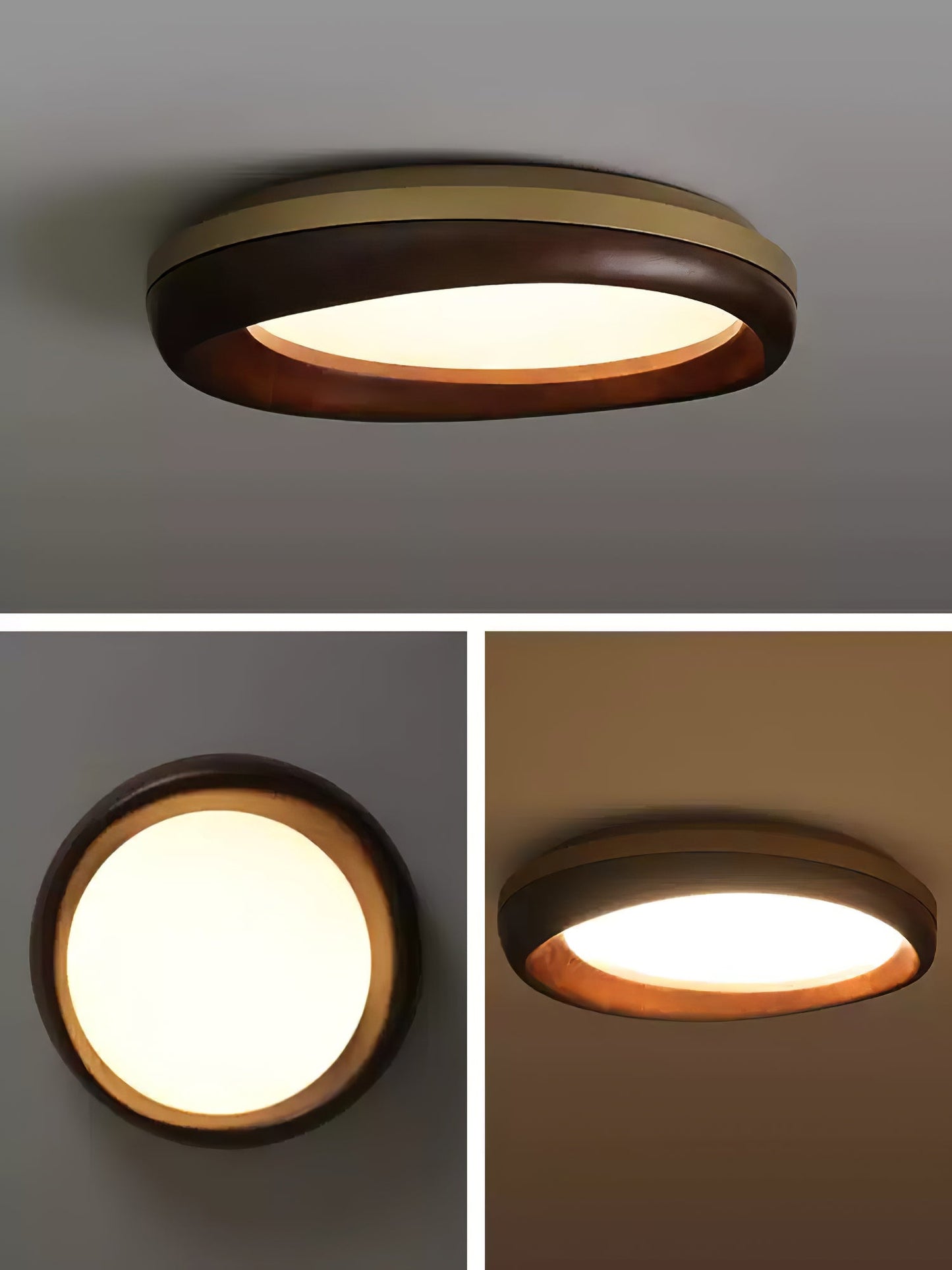 Wood Ceiling Light | Integrated LED | Multiple Sizes Available
