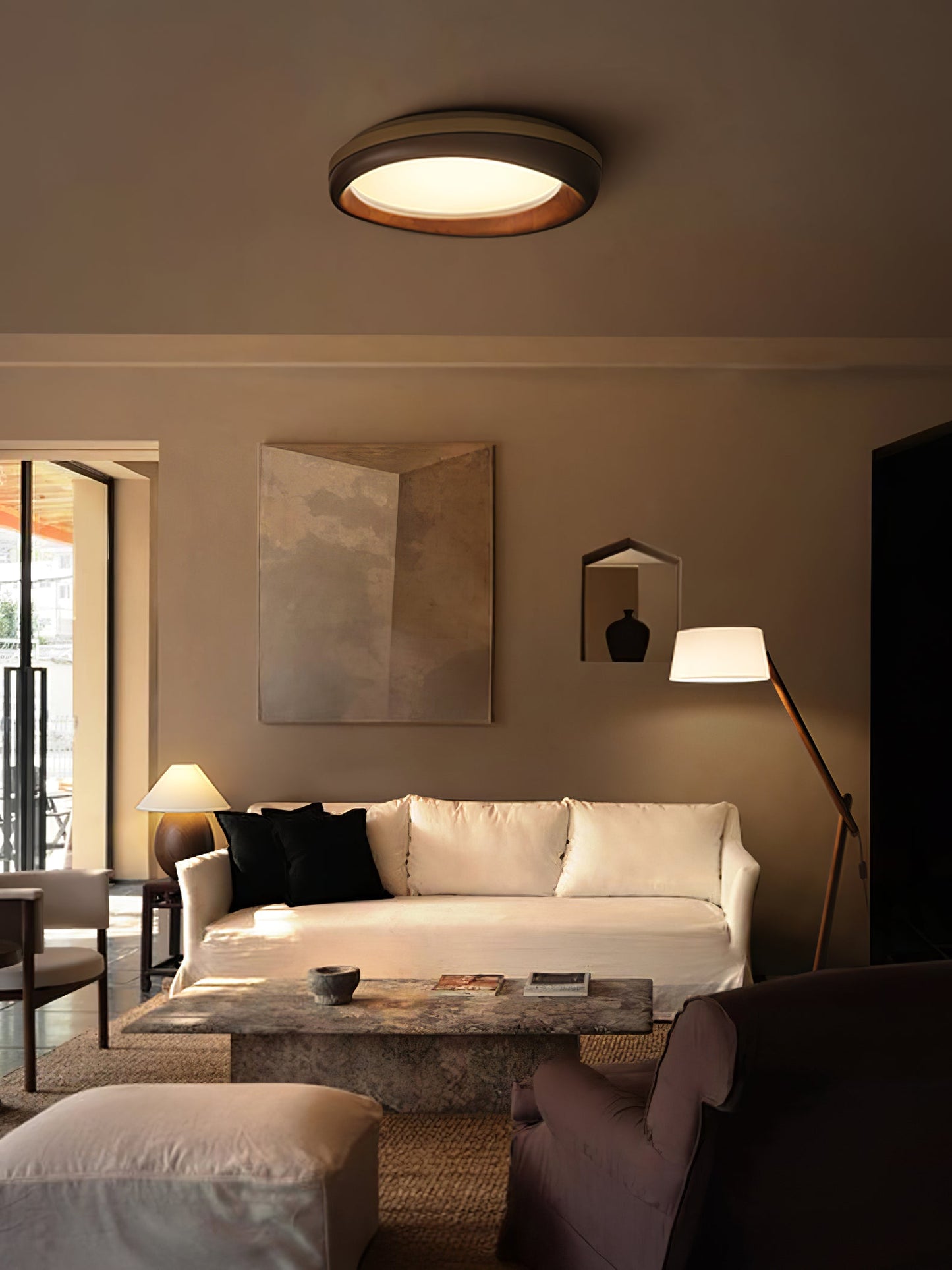 Wood Ceiling Light | Integrated LED | Multiple Sizes Available