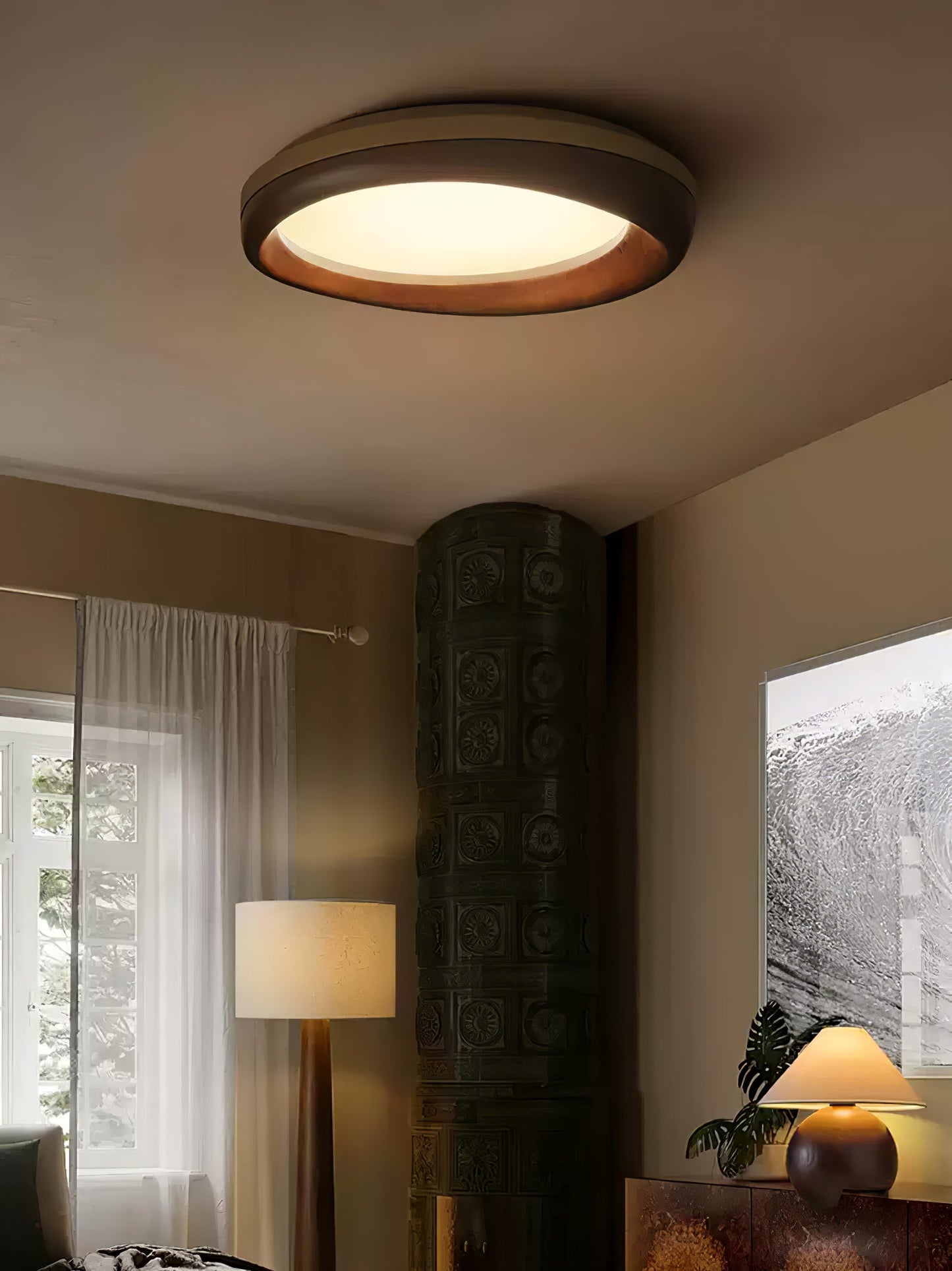 Wood Ceiling Light | Integrated LED | Multiple Sizes Available