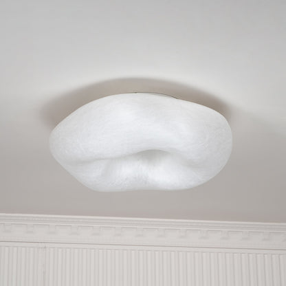 Silk Ceiling Lamp | Natural Mulberry Silk | 50cm Diameter