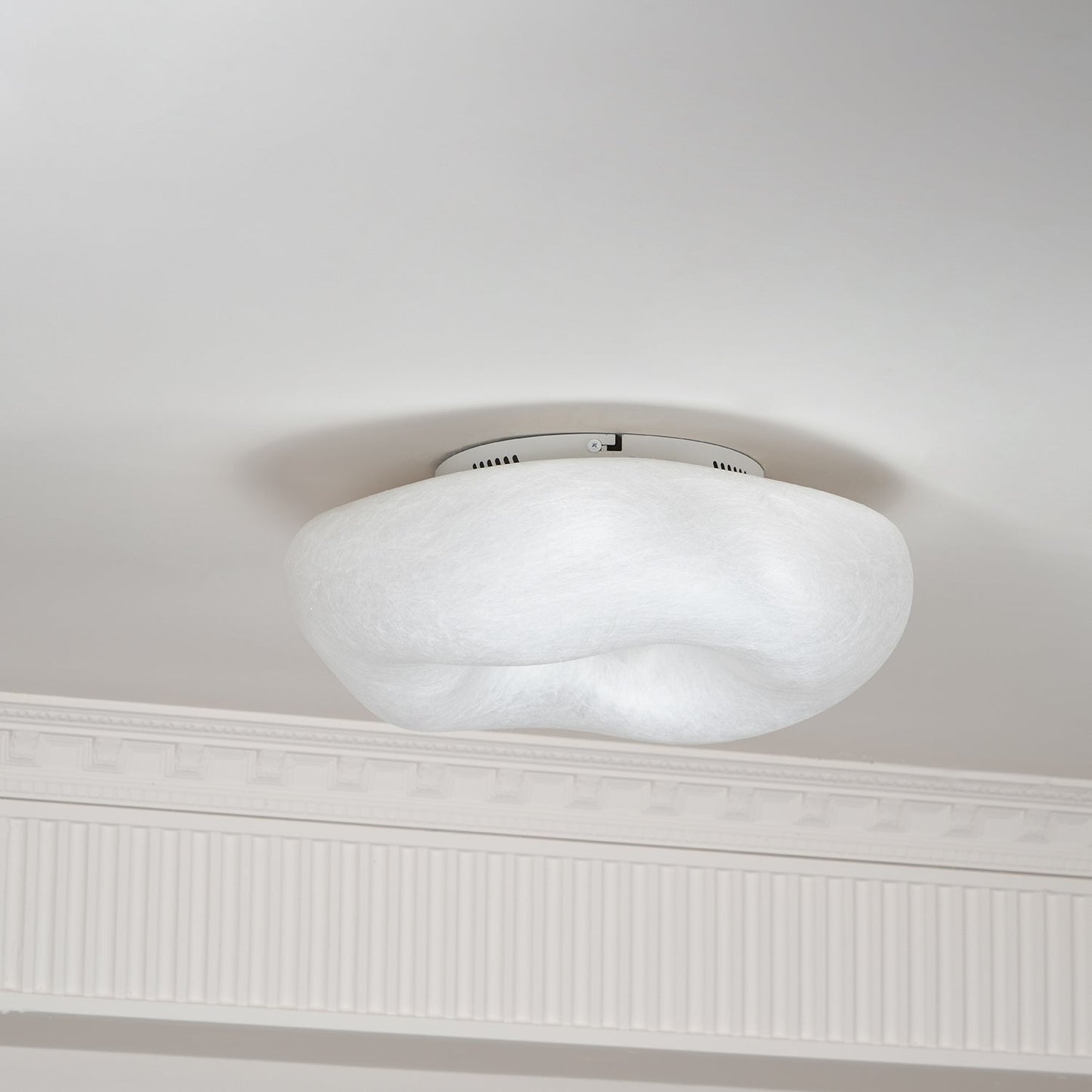 Silk Ceiling Lamp | Natural Mulberry Silk | 50cm Diameter
