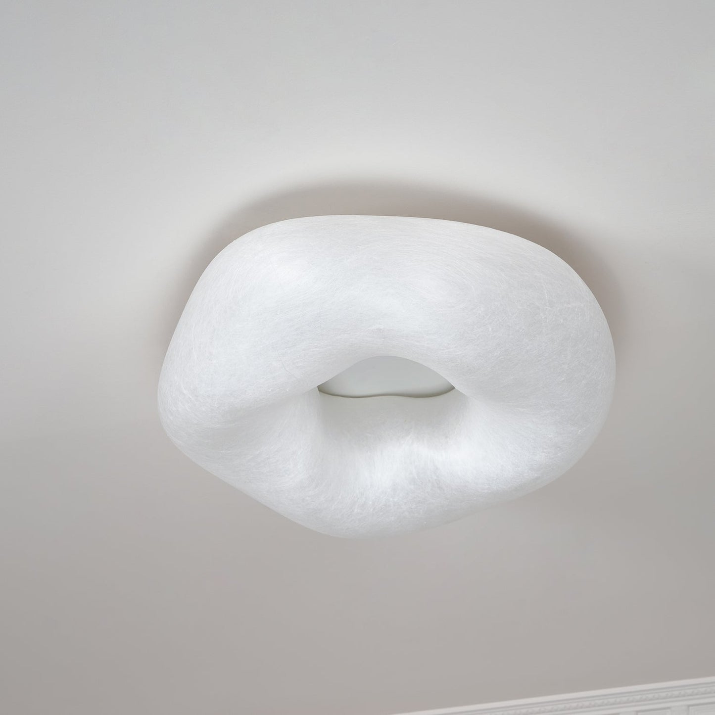 Silk Ceiling Lamp | Natural Mulberry Silk | 50cm Diameter