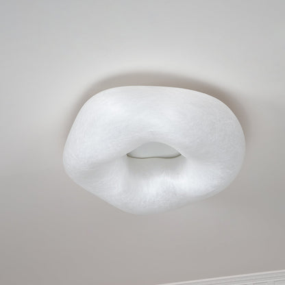 Silk Ceiling Lamp | Natural Mulberry Silk | 50cm Diameter