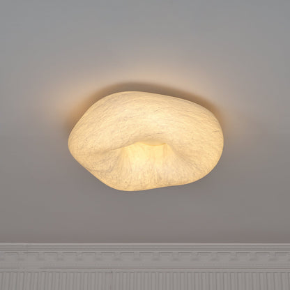 Silk Ceiling Lamp | Natural Mulberry Silk | 50cm Diameter