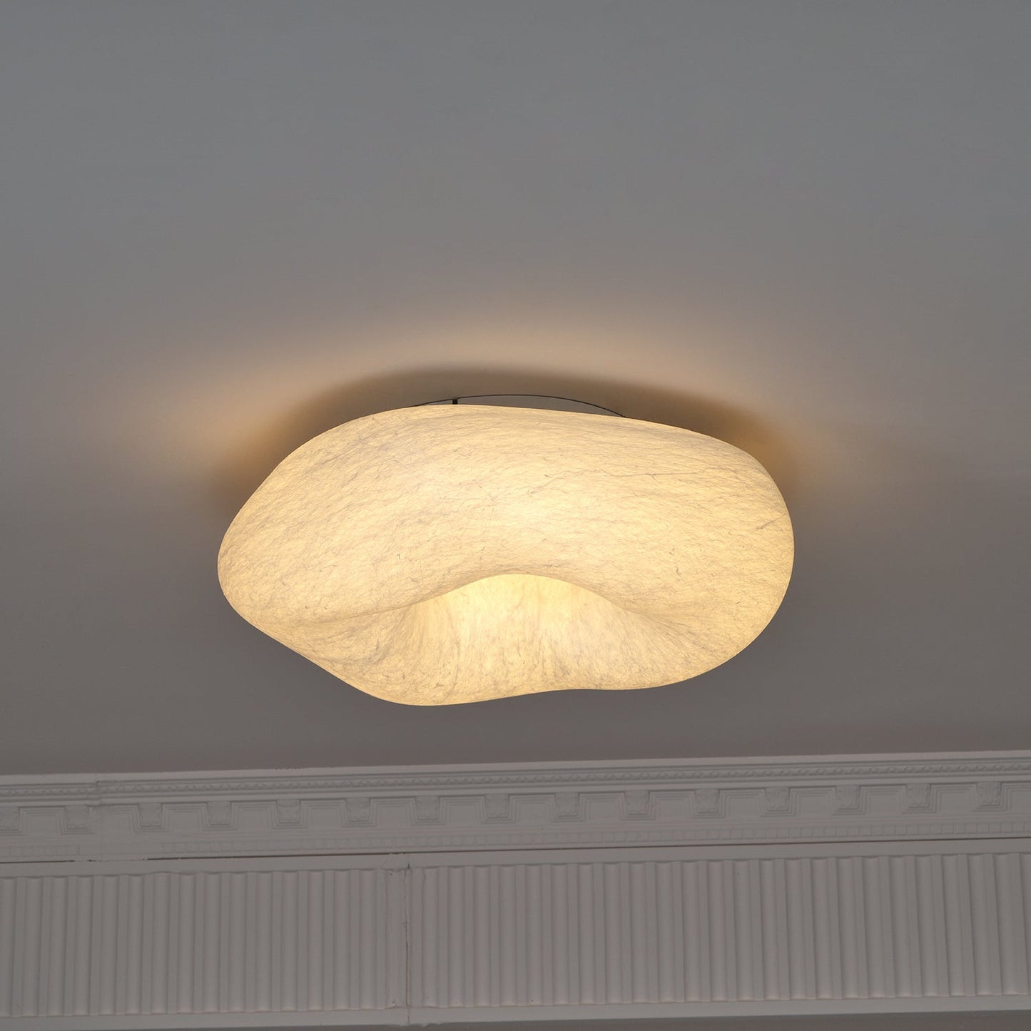 Silk Ceiling Lamp | Natural Mulberry Silk | 50cm Diameter