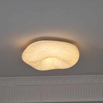 Silk Ceiling Lamp | Natural Mulberry Silk | 50cm Diameter
