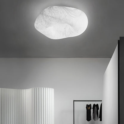 Silk Ceiling Lamp | Natural Mulberry Silk | 50cm Diameter