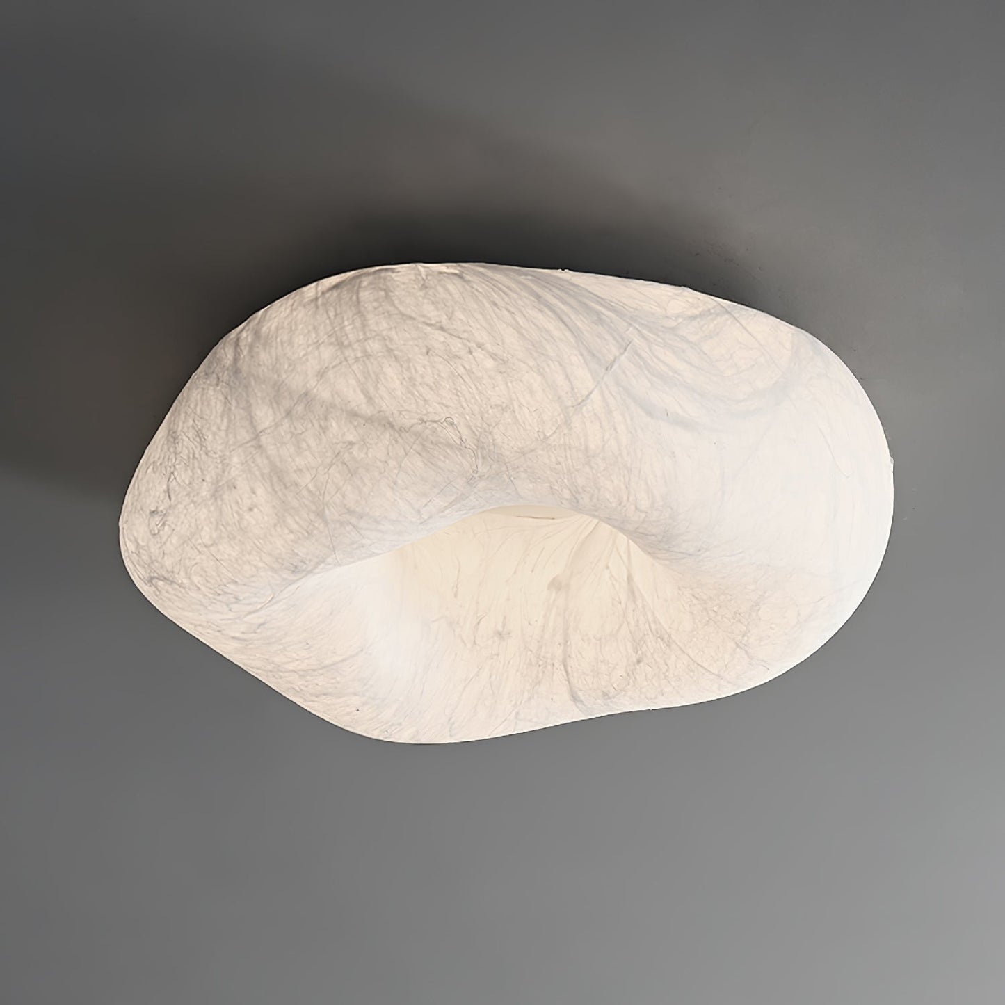 Silk Ceiling Lamp | Natural Mulberry Silk | 50cm Diameter
