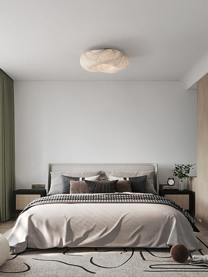 Silk Ceiling Lamp | Natural Mulberry Silk | 50cm Diameter