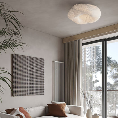 Silk Ceiling Lamp | Natural Mulberry Silk | 50cm Diameter