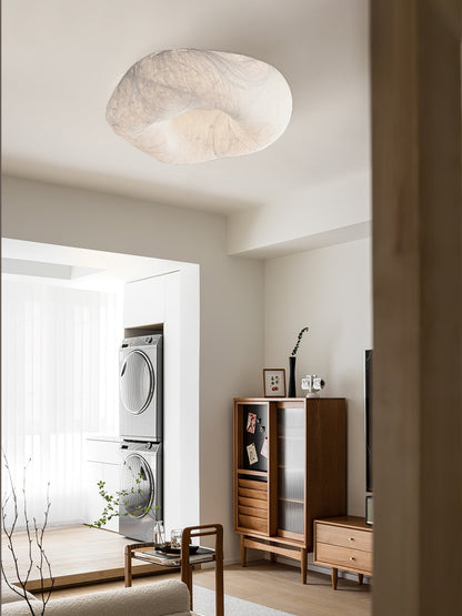 Silk Ceiling Lamp | Natural Mulberry Silk | 50cm Diameter