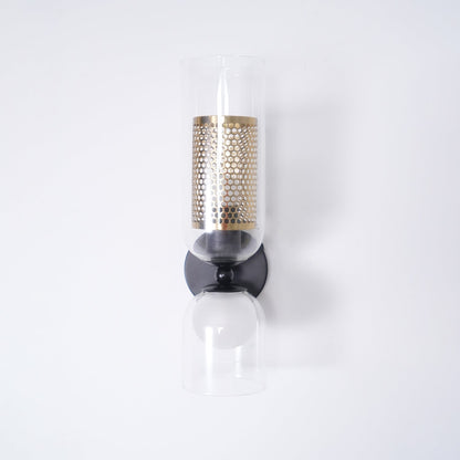 Zachary Wall Lamp Set | Glass & Metal | Black | 2 Lights