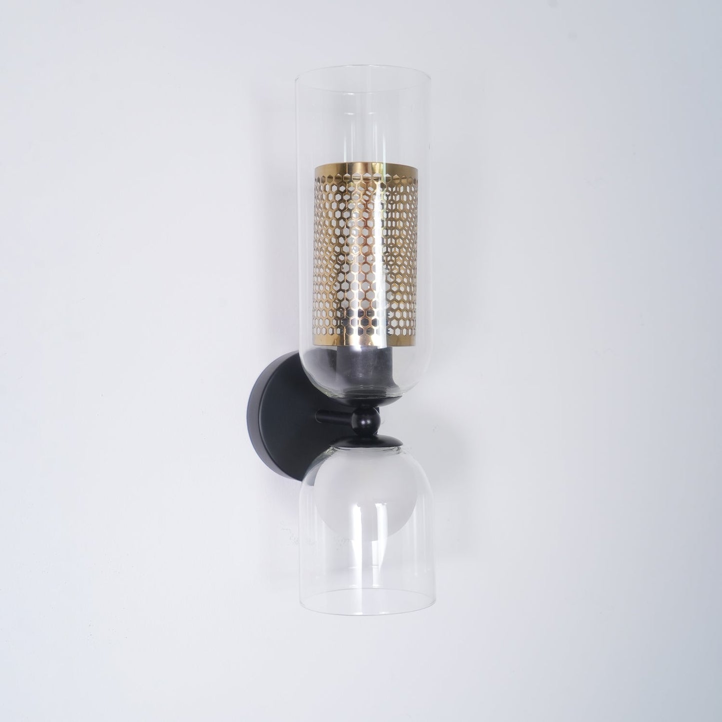 Zachary Wall Lamp Set | Glass & Metal | Black | 2 Lights