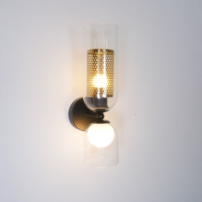 Zachary Wall Lamp Set | Glass & Metal | Black | 2 Lights
