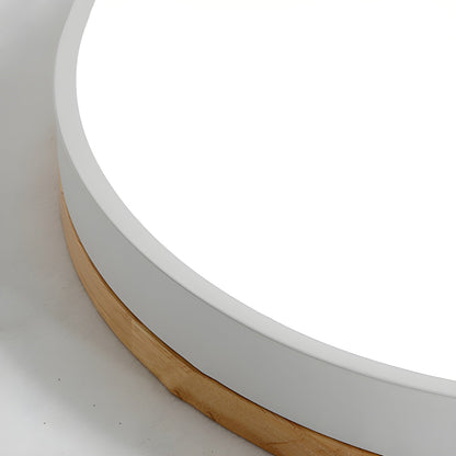 Zara Circular Ceiling Lamp | Wood & Matte Grey Frame | 30cm, 40cm, 50cm Options