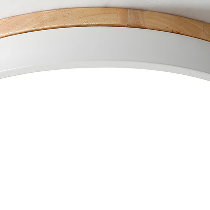 Zara Circular Ceiling Lamp | Wood & Matte Grey Frame | 30cm, 40cm, 50cm Options