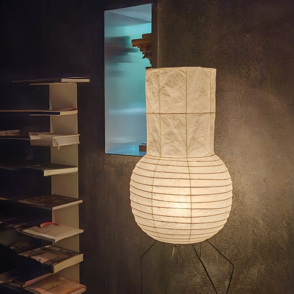 Rice Paper Lantern Table Lamp | White Shade | 48cm Diameter