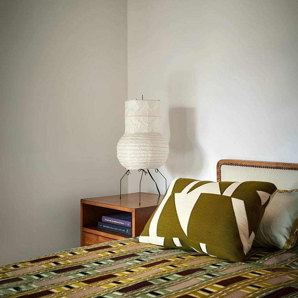 Rice Paper Lantern Table Lamp | White Shade | 48cm Diameter