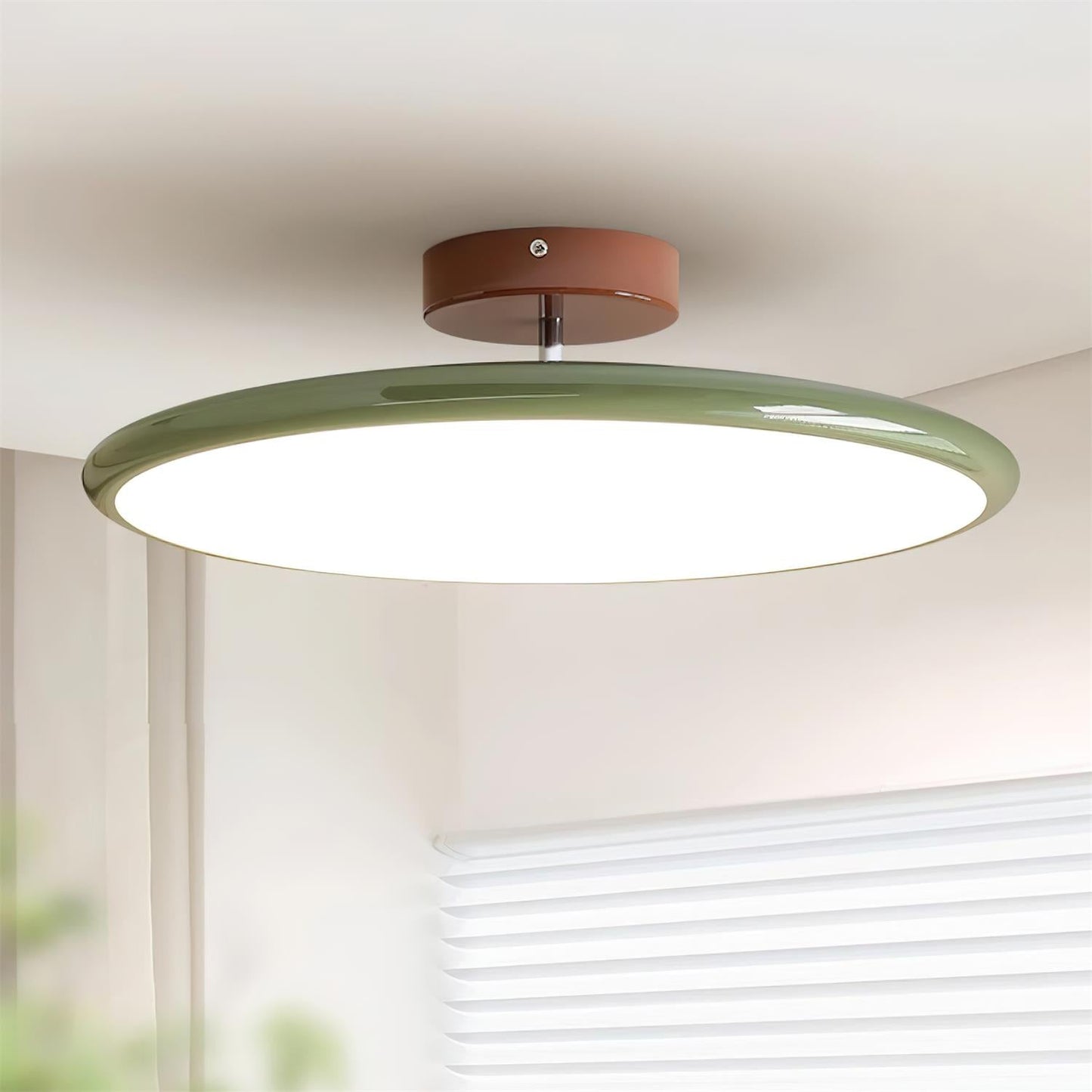 Zayn Ceiling Lamp | Metal & Acrylic | White, Green, Brown, Beige