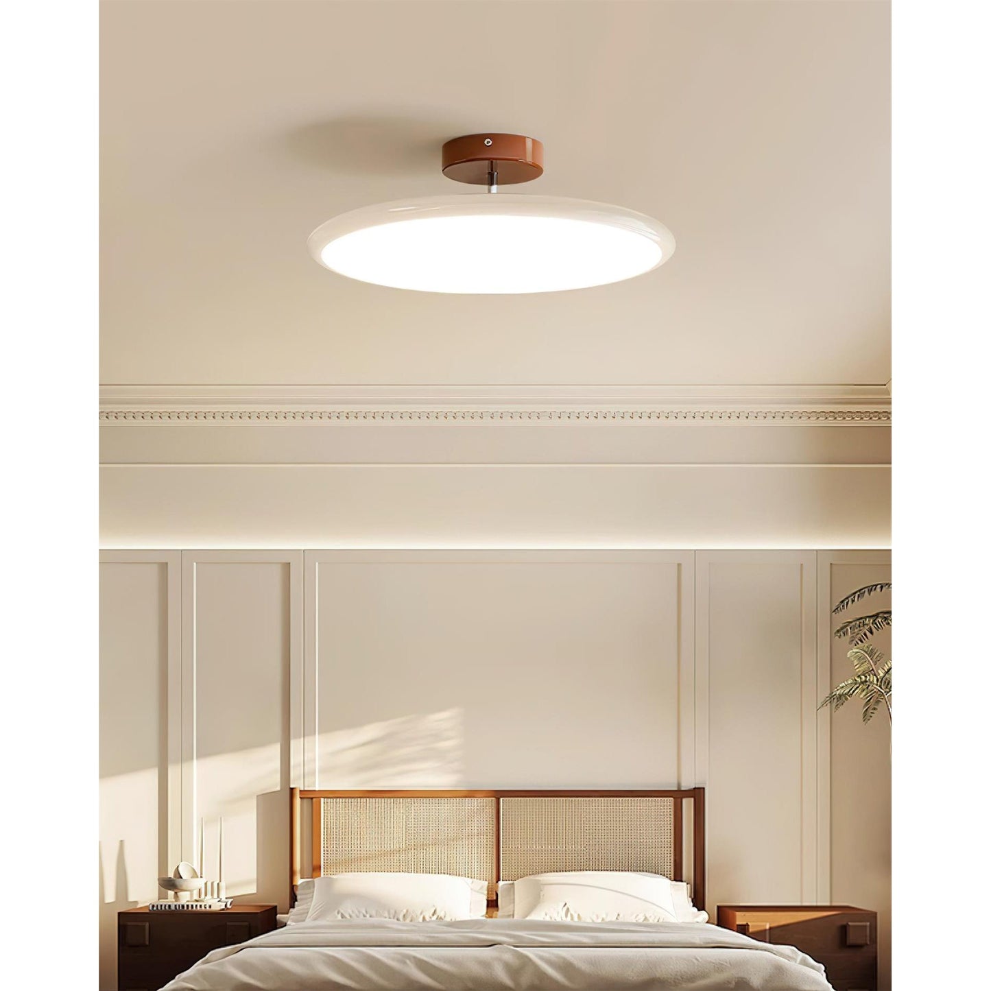 Zayn Ceiling Lamp | Metal & Acrylic | White, Green, Brown, Beige