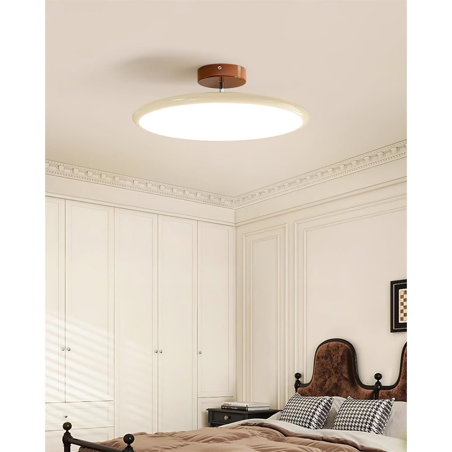 Zayn Ceiling Lamp | Metal & Acrylic | White, Green, Brown, Beige