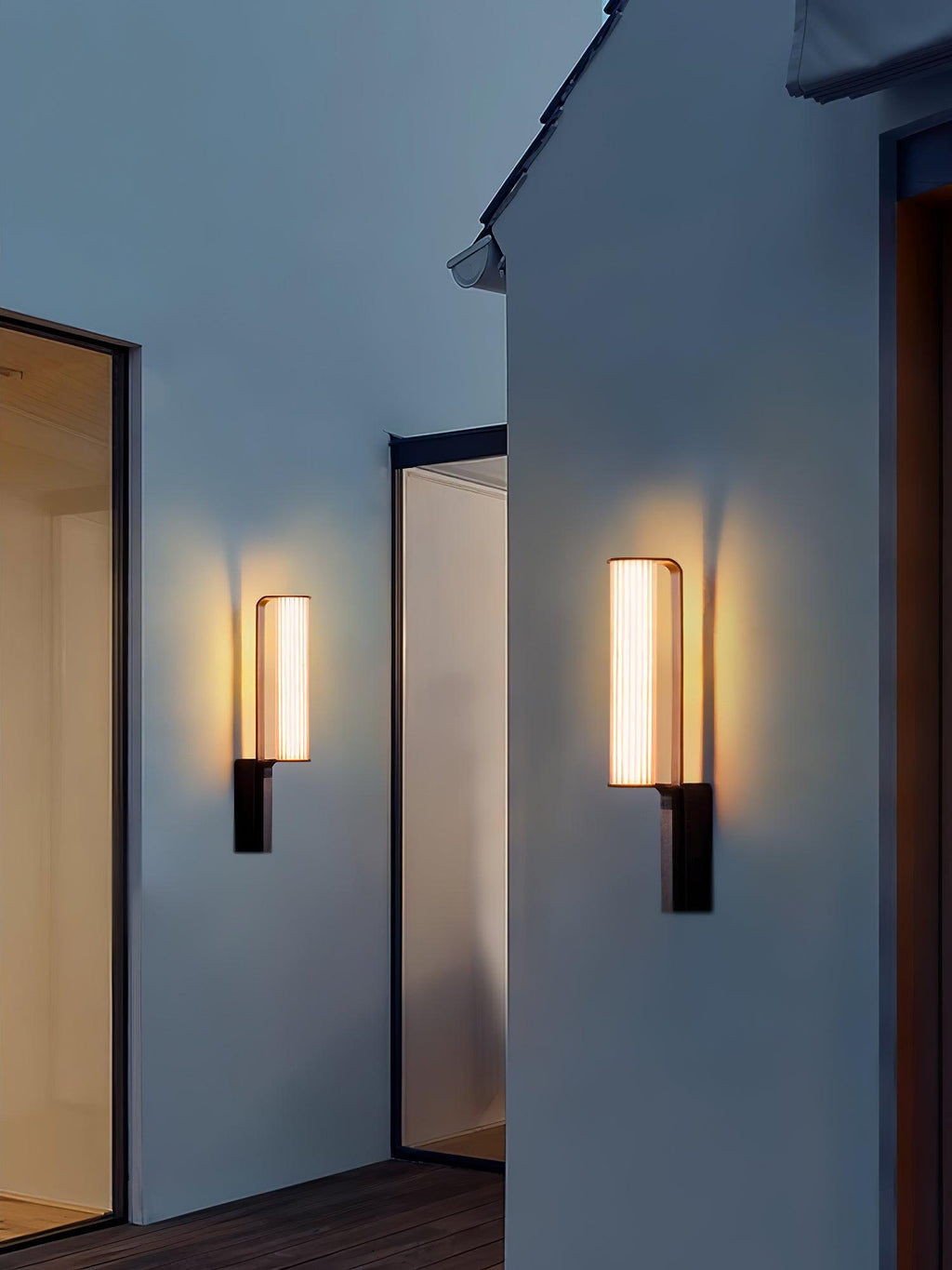 Outdoor LED Wall Sconce | Stainless Steel & Acrylic | Set of 2