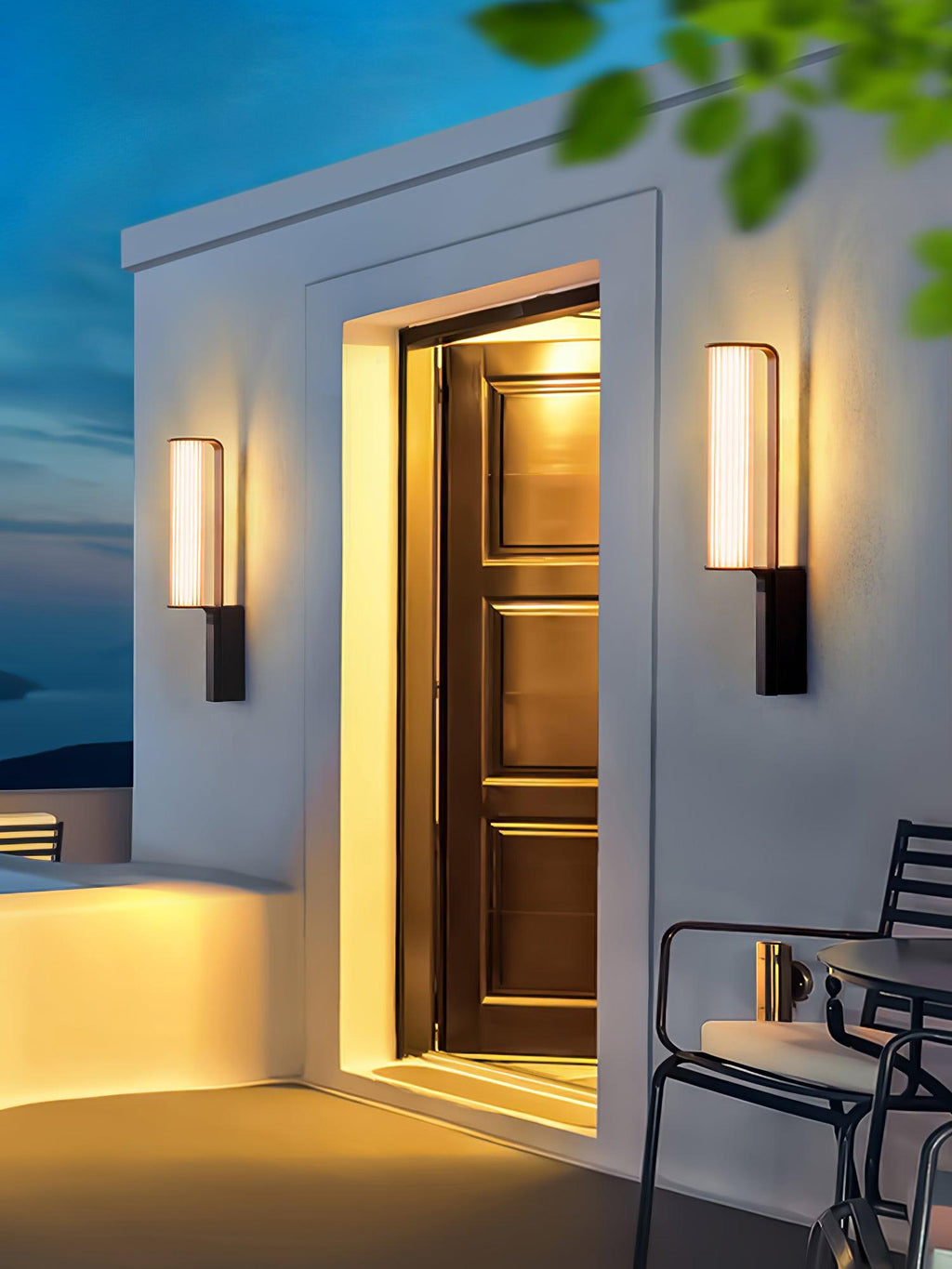 Outdoor LED Wall Sconce | Stainless Steel & Acrylic | Set of 2