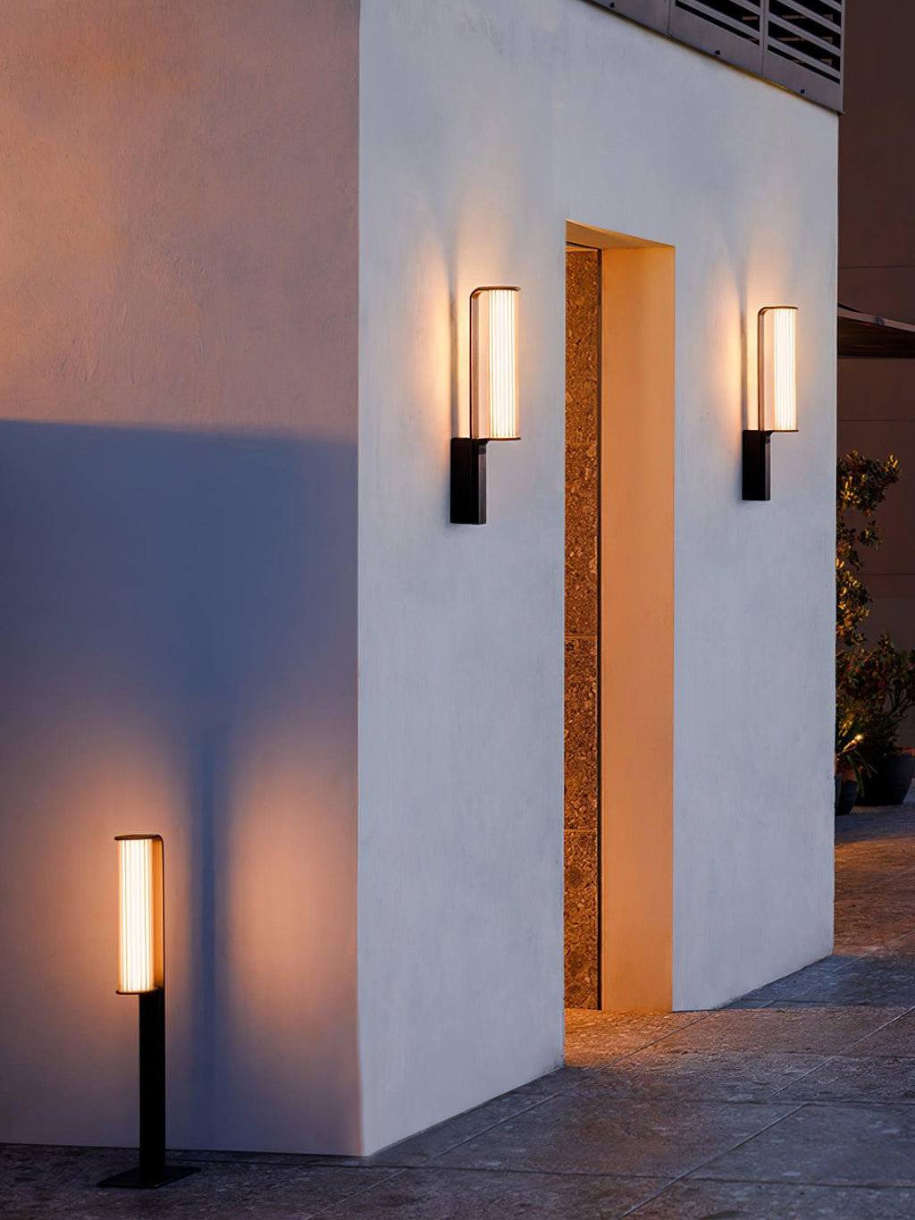 Outdoor LED Wall Sconce | Stainless Steel & Acrylic | Set of 2