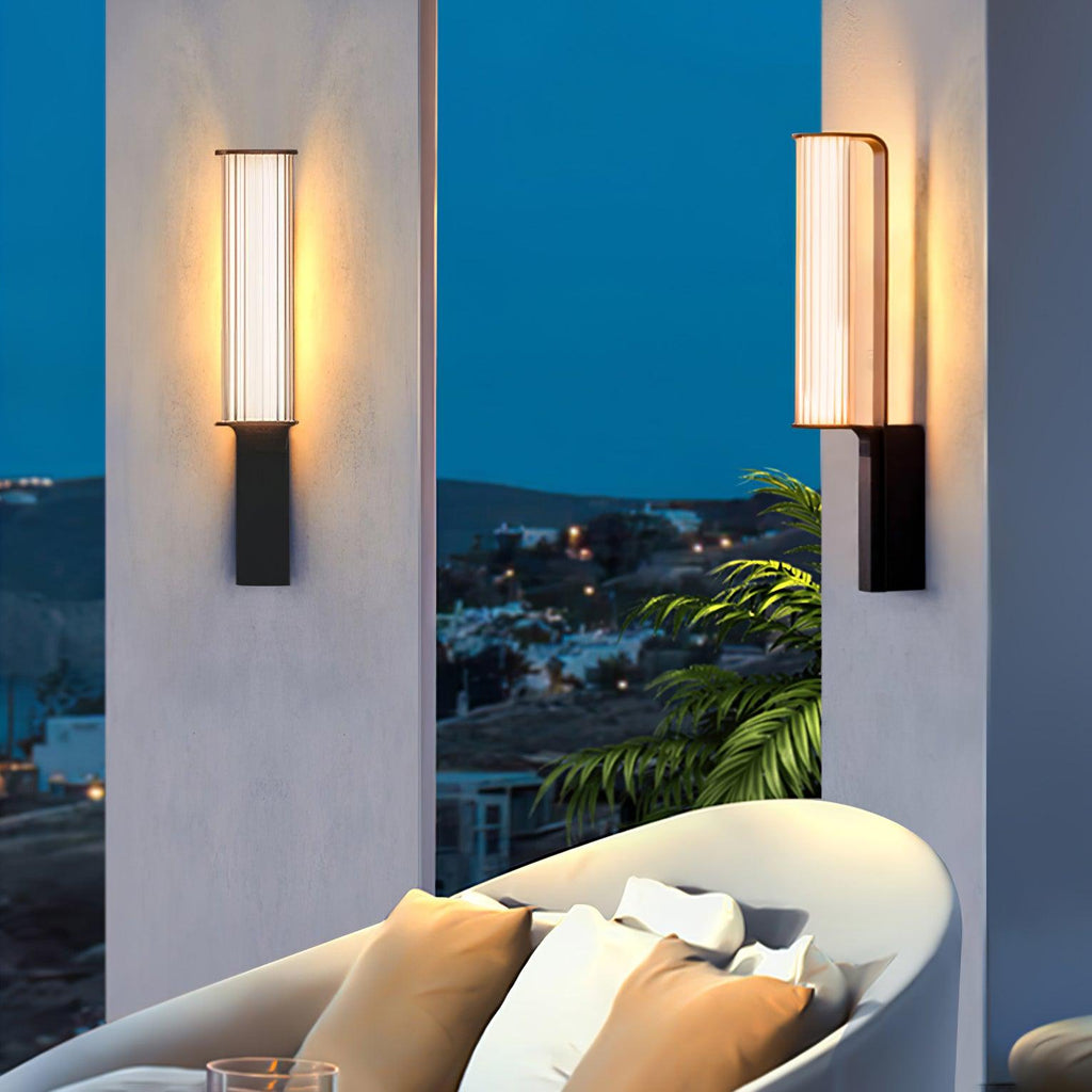 Outdoor LED Wall Sconce | Stainless Steel & Acrylic | Set of 2
