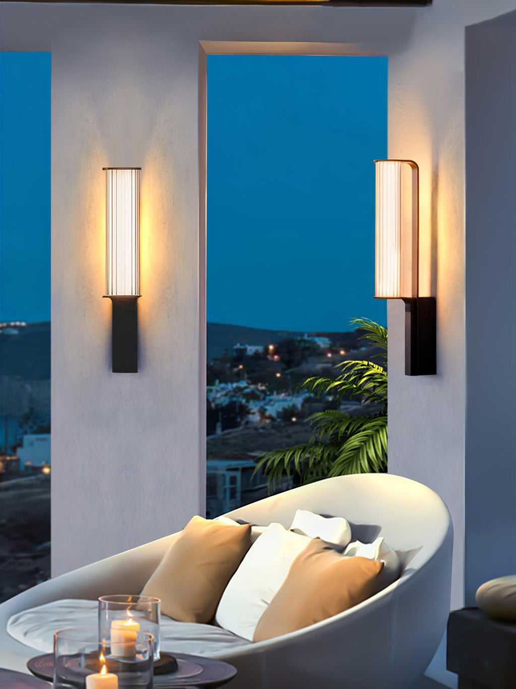 Outdoor LED Wall Sconce | Stainless Steel & Acrylic | Set of 2