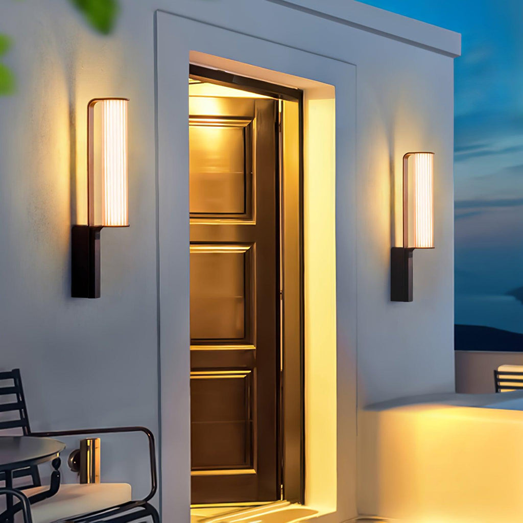 Outdoor LED Wall Sconce | Stainless Steel & Acrylic | Set of 2