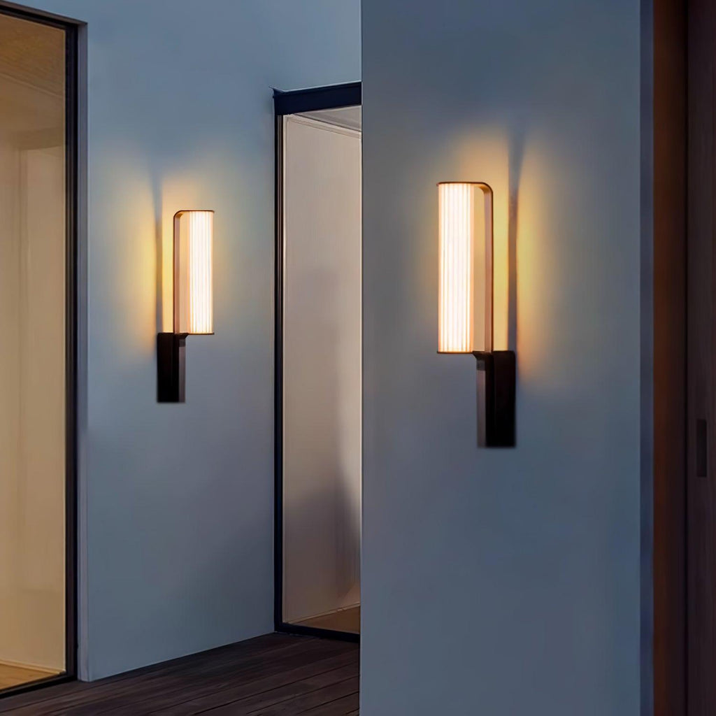 Outdoor LED Wall Sconce | Stainless Steel & Acrylic | Set of 2