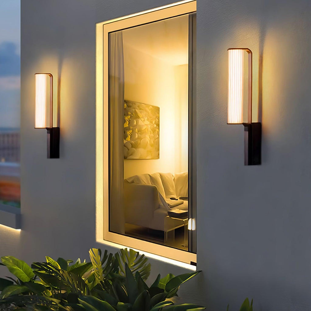 Outdoor LED Wall Sconce | Stainless Steel & Acrylic | Set of 2
