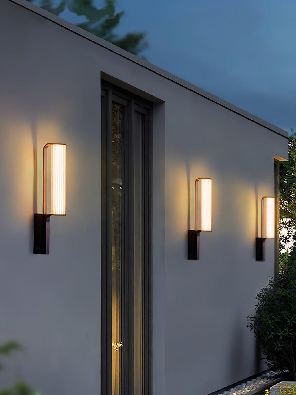 Outdoor LED Wall Sconce | Stainless Steel & Acrylic | Set of 2