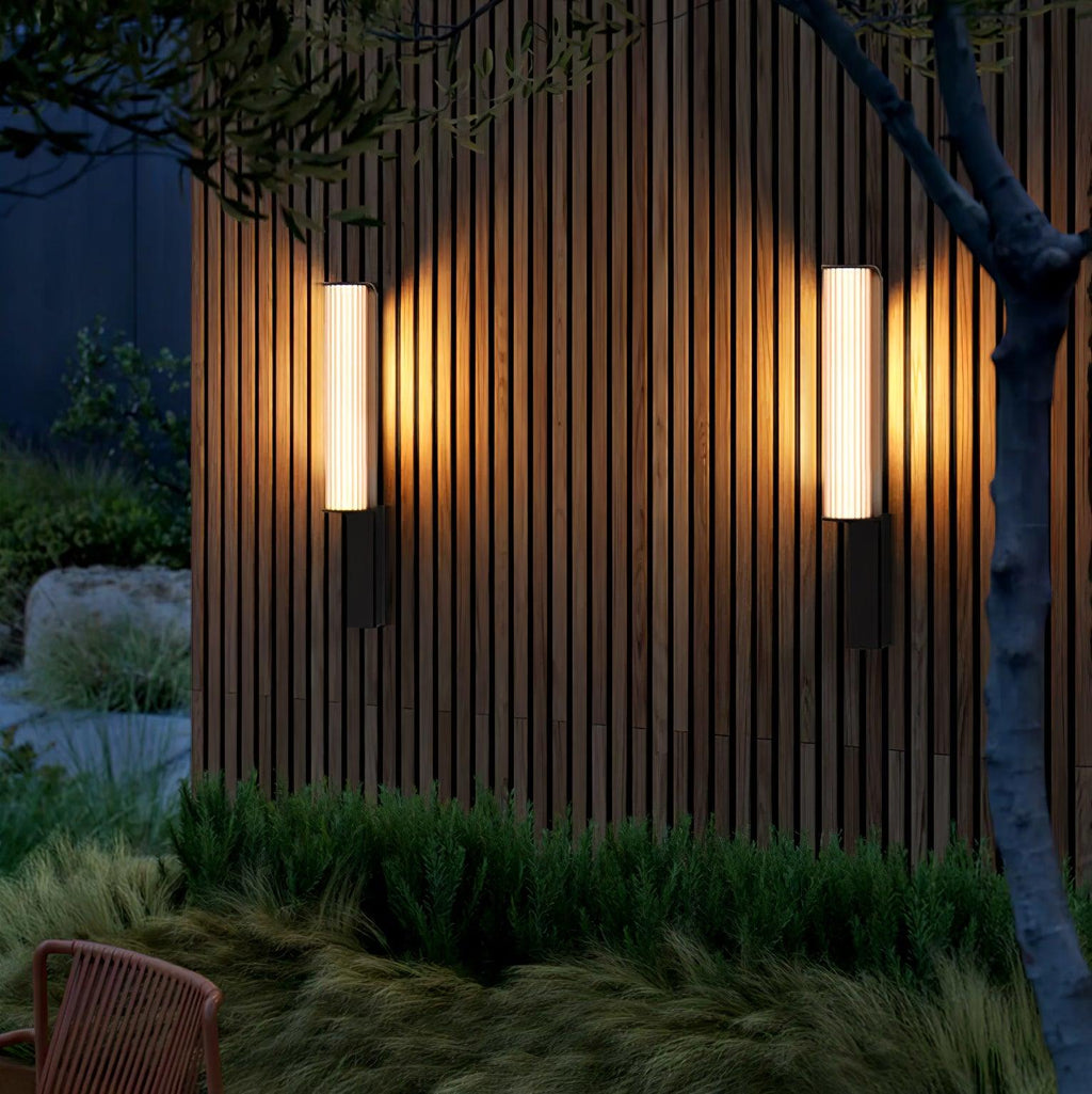 Outdoor LED Wall Sconce | Stainless Steel & Acrylic | Set of 2