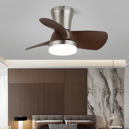 Zephyr Ceiling Fan Light | Walnut Blades & Matte Black Motor | 22", 24", 28" Options