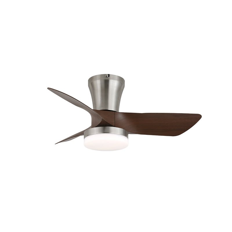 Zephyr Ceiling Fan Light | Walnut Blades & Matte Black Motor | 22", 24", 28" Options