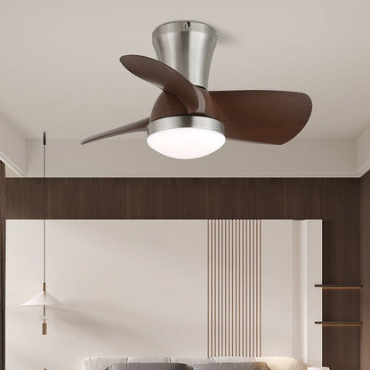 Zephyr Ceiling Fan Light | Walnut Blades & Matte Black Motor | 22", 24", 28" Options