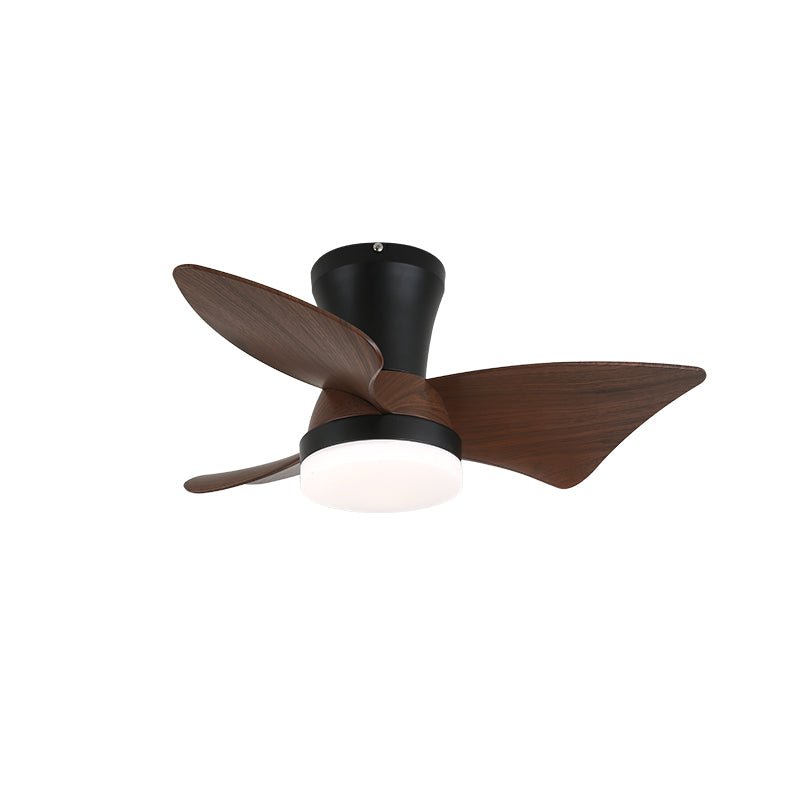 Zephyr Ceiling Fan Light | Walnut Blades & Matte Black Motor | 22", 24", 28" Options