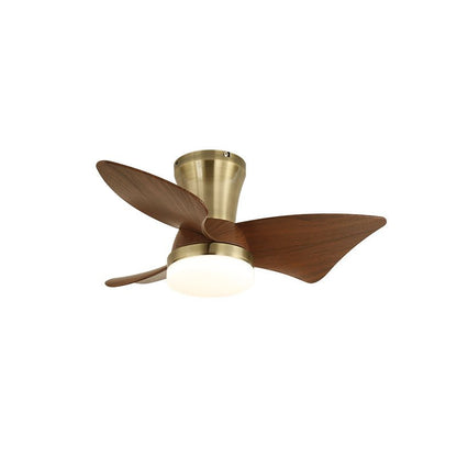 Zephyr Ceiling Fan Light | Walnut Blades & Matte Black Motor | 22", 24", 28" Options