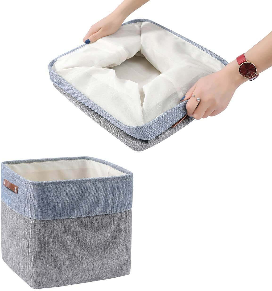 Storage Boxes | Canvas & EVA | Large 41.6L, 13"x15"x13"